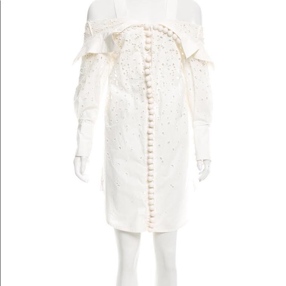 PROENZA SCHOULER Off-the-shoulder Eyelet Dress - Picture 1 of 6